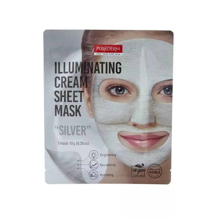 PUREDERM Pore Cleansing Mud Sheet Mask "Silver"
