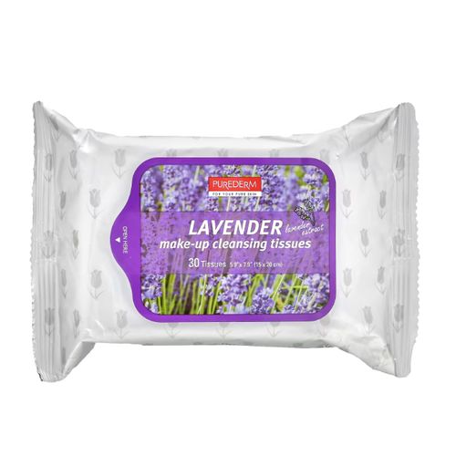 PUREDERM Natural Make-up Cleansing Tissues "Lavender" 30 Tissues