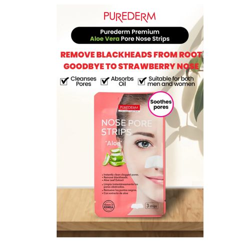 Purederm Nose Pore Strips Aloe 3Pcs