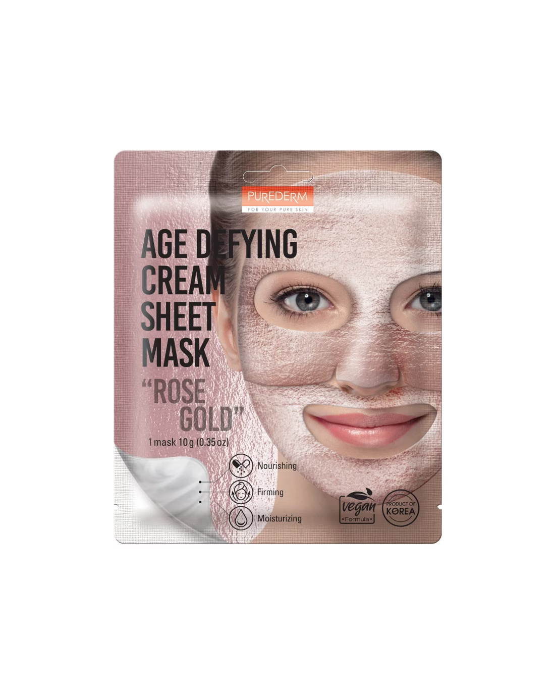 PUREDERM Age Defying Cream Sheet Mask "Rose Gold"