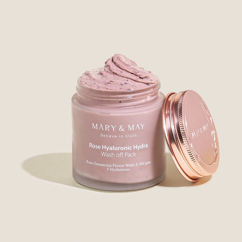MARY&MAY Vegan Rose Hyaluronic Hydra Wash off Pack 125g