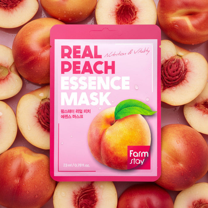 FARMSTAY REAL PEACH ESSENCE MASK