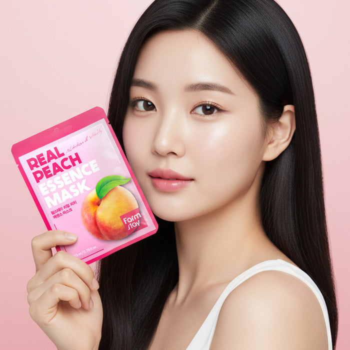 FARMSTAY REAL PEACH ESSENCE MASK