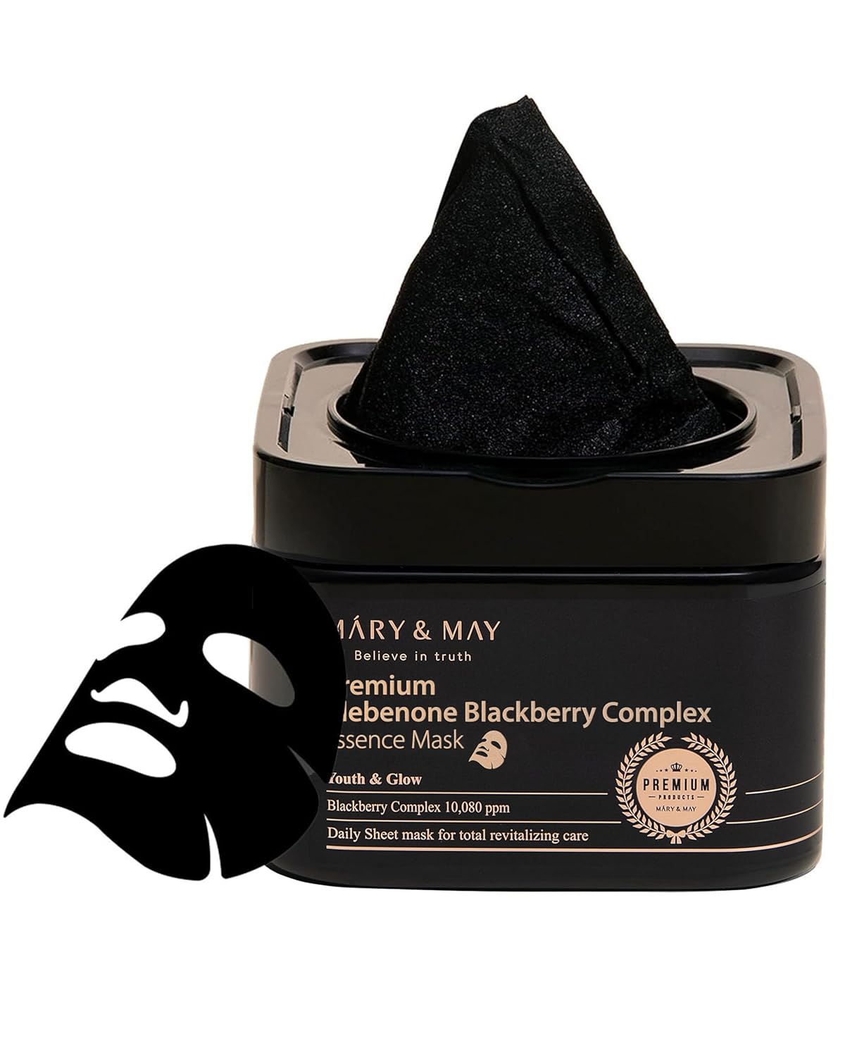 MARY&MAY Premium Idebenon Blackberry Complex Essence Mask 20EA/250g