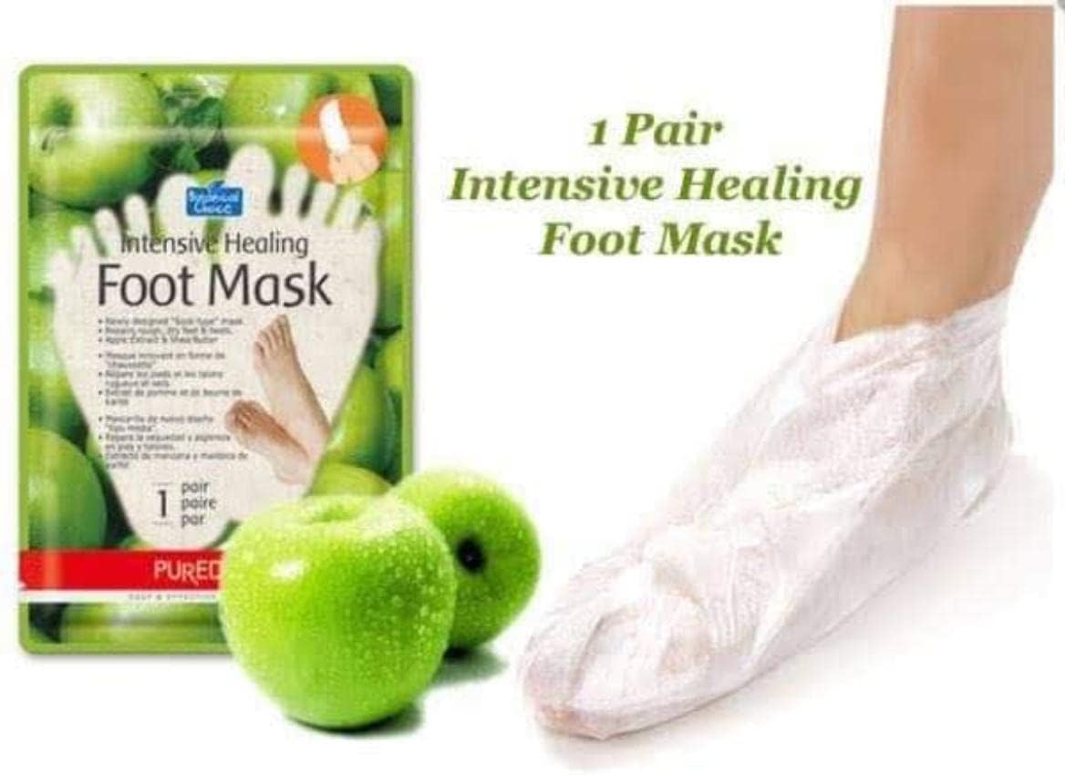 PUREDERM Intensive Healing Foot Mask Green Apple