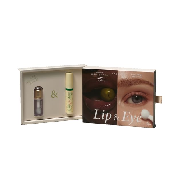 AXIS-Y Lip & Eye Set - Vita Glow Lip Oil Dreamy Olive & Vegan Collagen Eye Serum