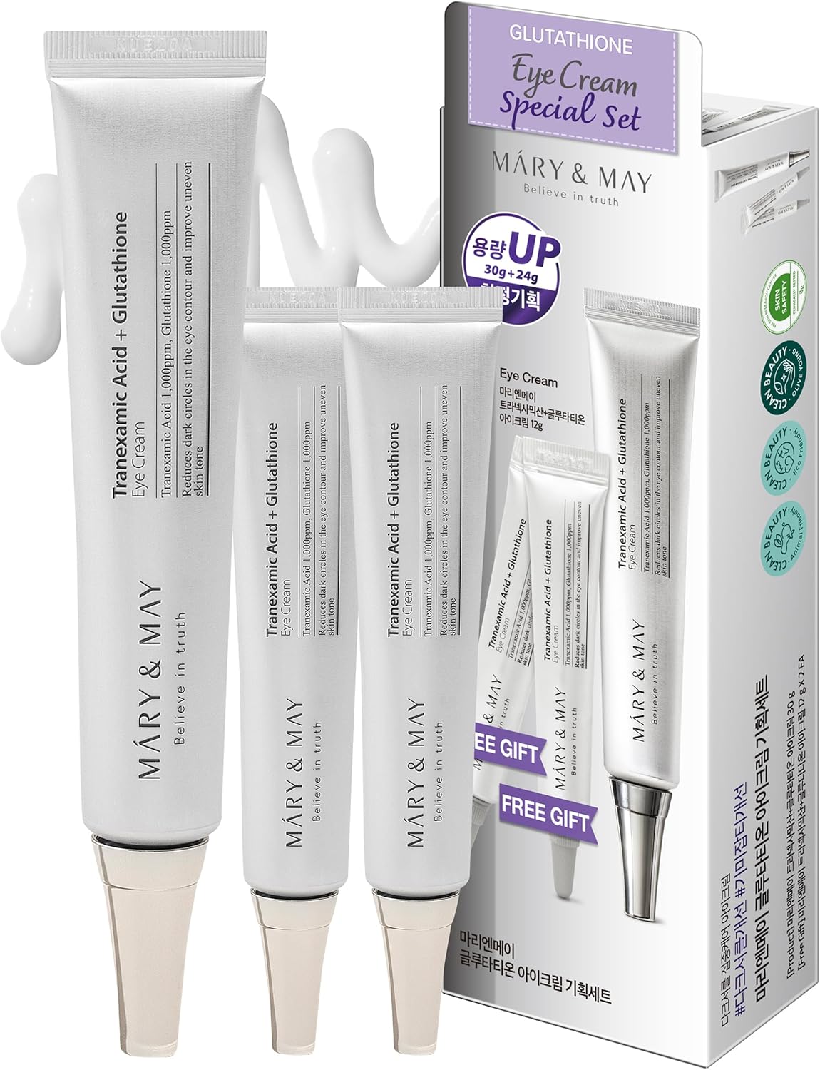 MARY&MAY Glutathione Eye Cream Special Set 30g + 12g + 12g
