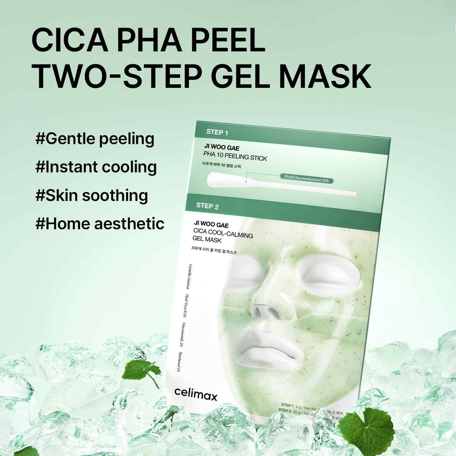 CELIMAX JIWOOGAE Cica PHA Peel 2-Step Gel Mask