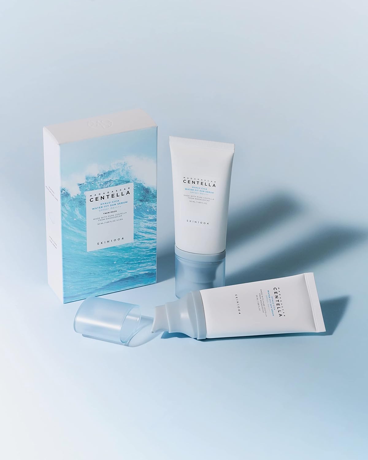 SKIN1004 Madagascar Centella Hyalu-Cica Water-Fit Sun Serum 50ml x 2 (Twin Pack)