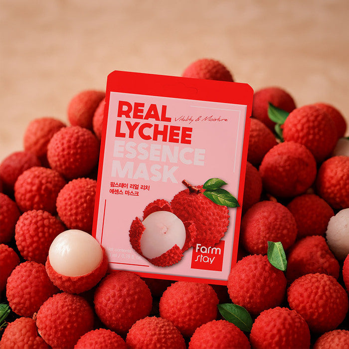 FARMSTAY REAL LYCHEE ESSENCE MASK