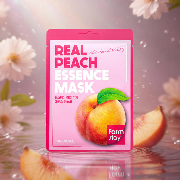 FARMSTAY REAL PEACH ESSENCE MASK