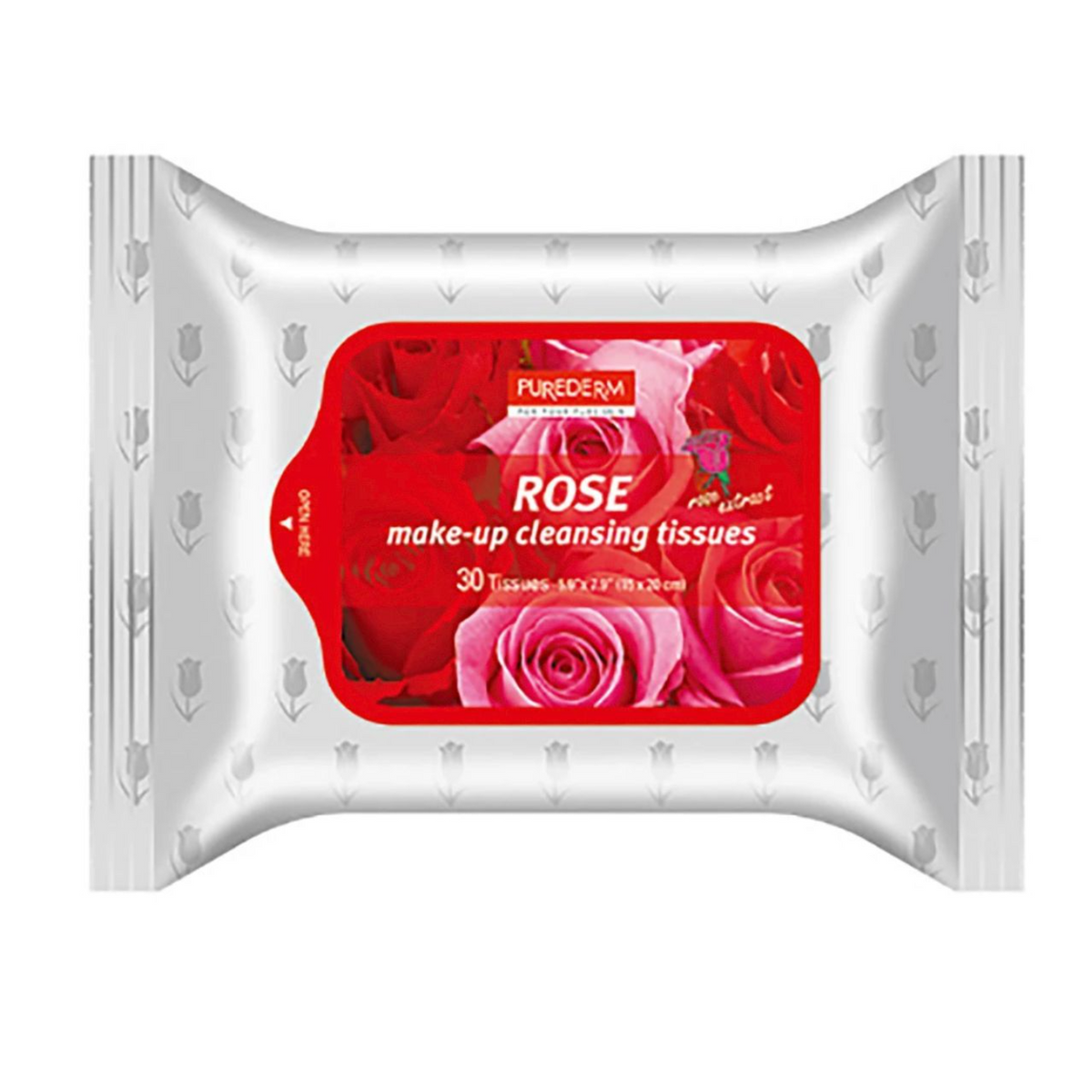 PUREDERM Natural Make-up Cleansing Tissues "Rose" 30 Tissues