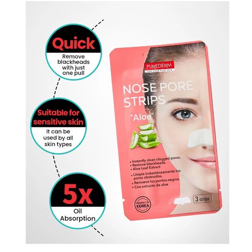 Purederm Nose Pore Strips Aloe 3Pcs