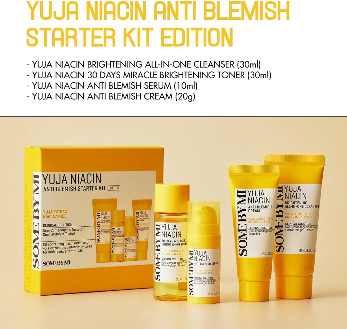 SOMEBYMI Yuja Niacin Anti Blemish Starter Kit