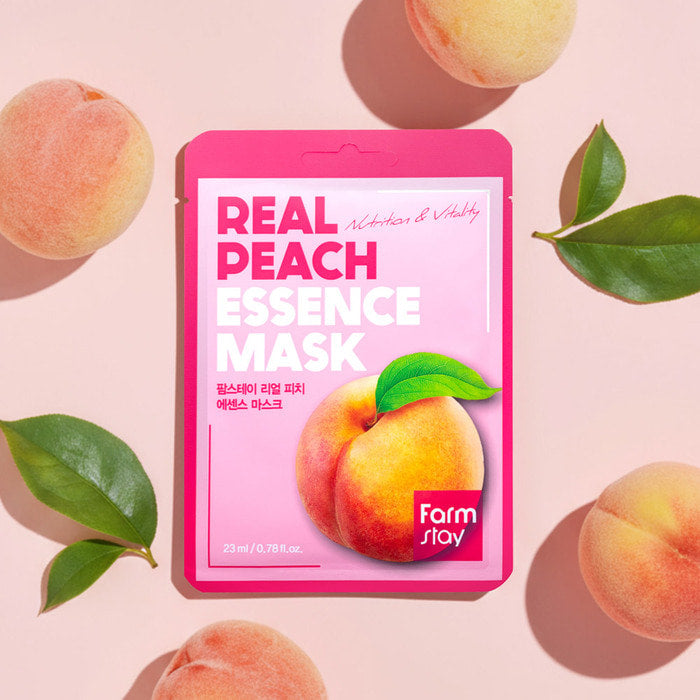 FARMSTAY REAL PEACH ESSENCE MASK