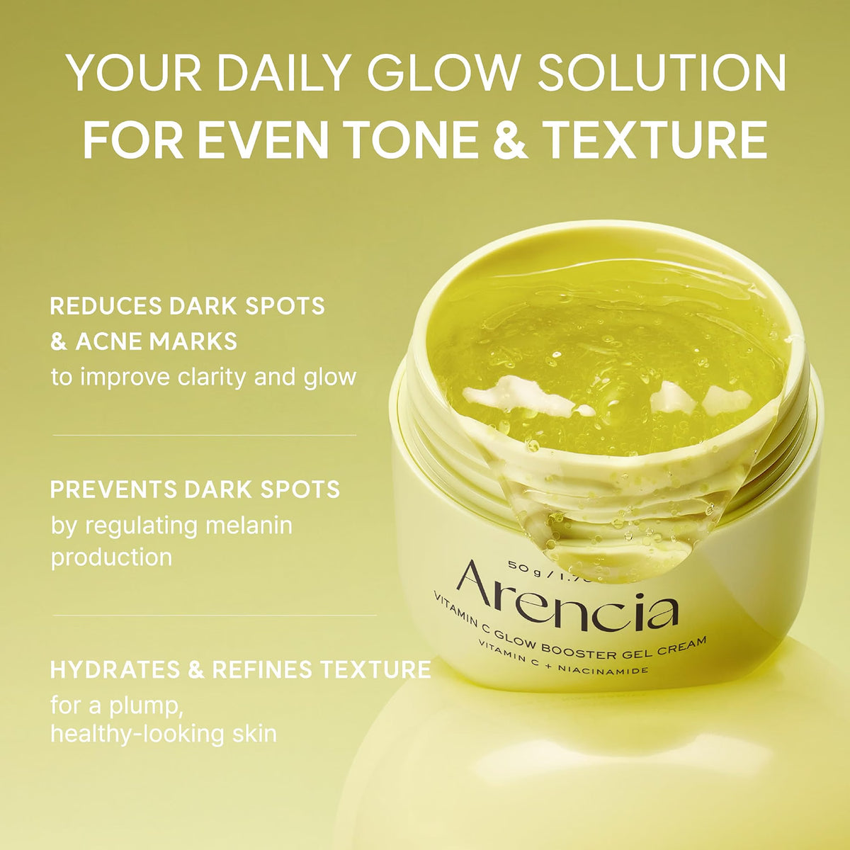ARENCIA Vitamin C Glow Booster Gel Cream 50g