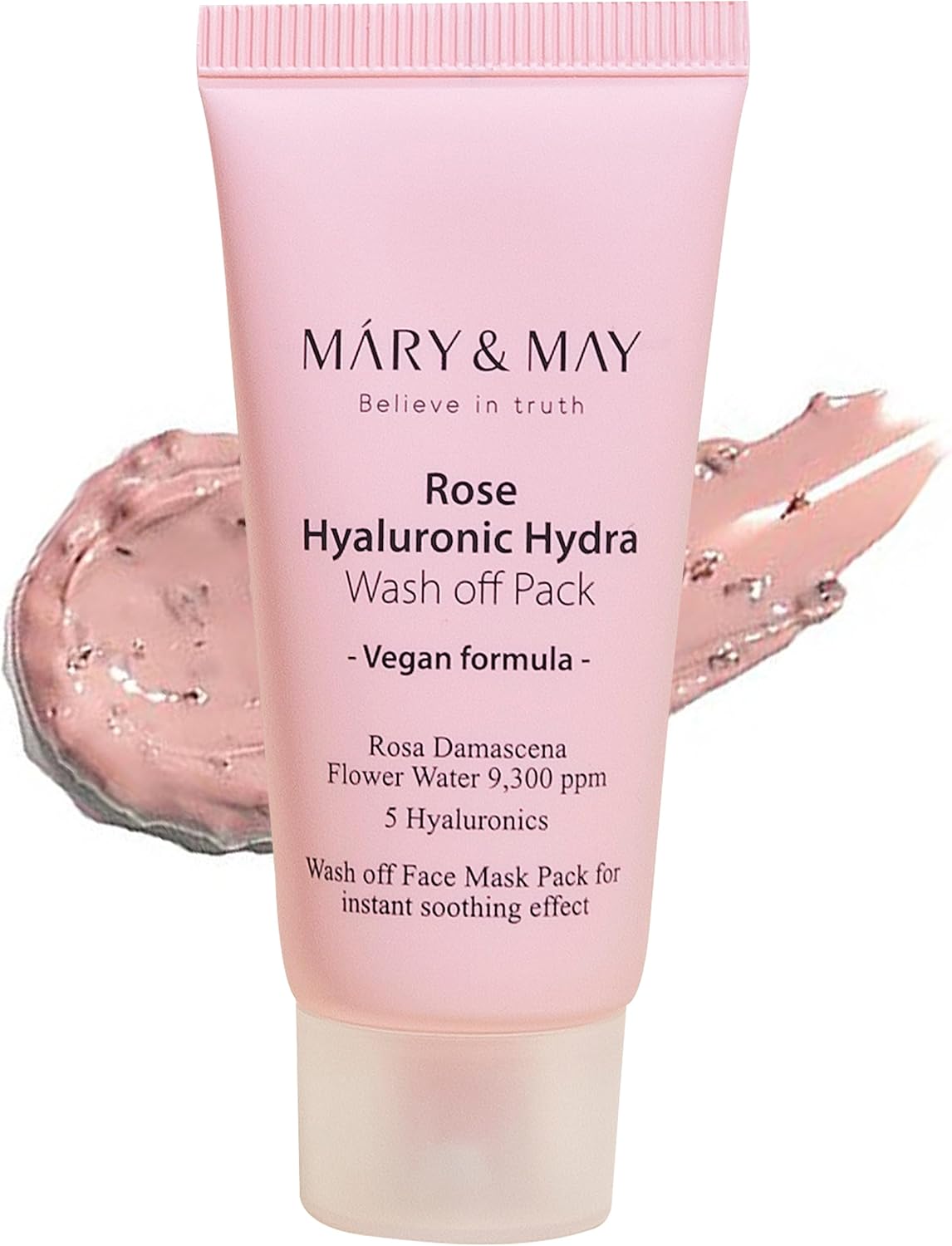 MARY&MAY Vegan Rose Hyaluronic Hydra Wash off Pack 30g