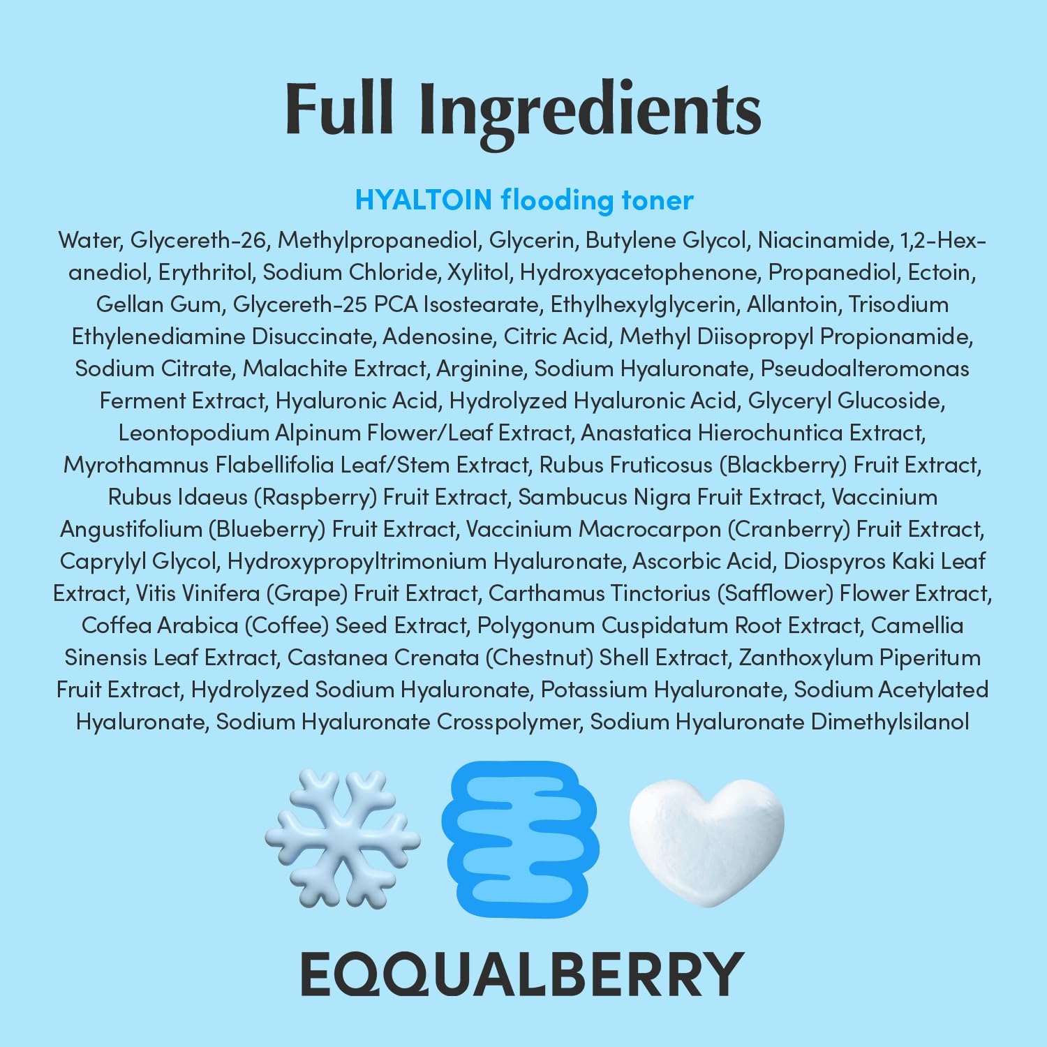 EQQUALBERRY Hyaltoin Flooding Toner 150ml