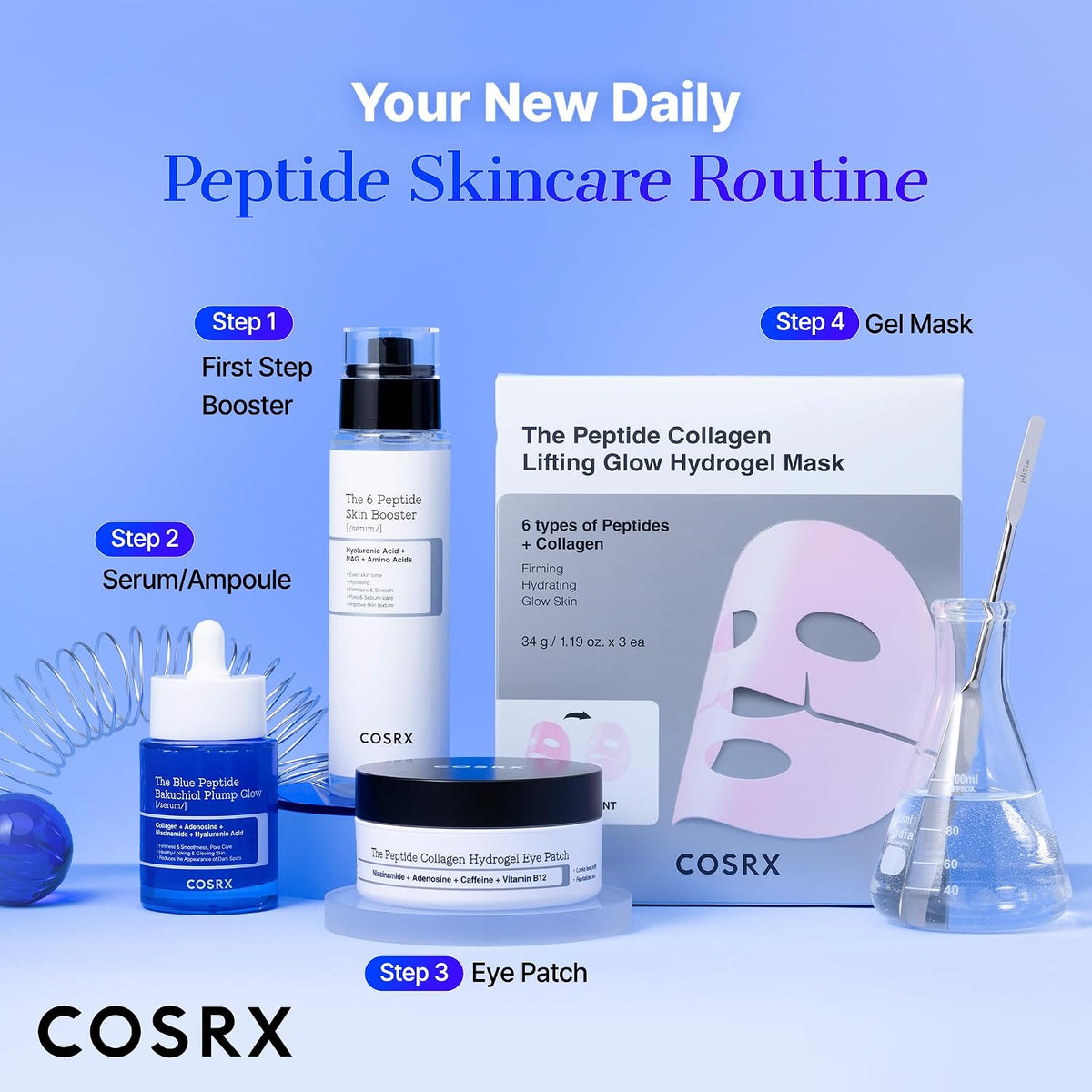 COSRX The Blue Peptide Bakuchiol Plump Glow Serum 50ml