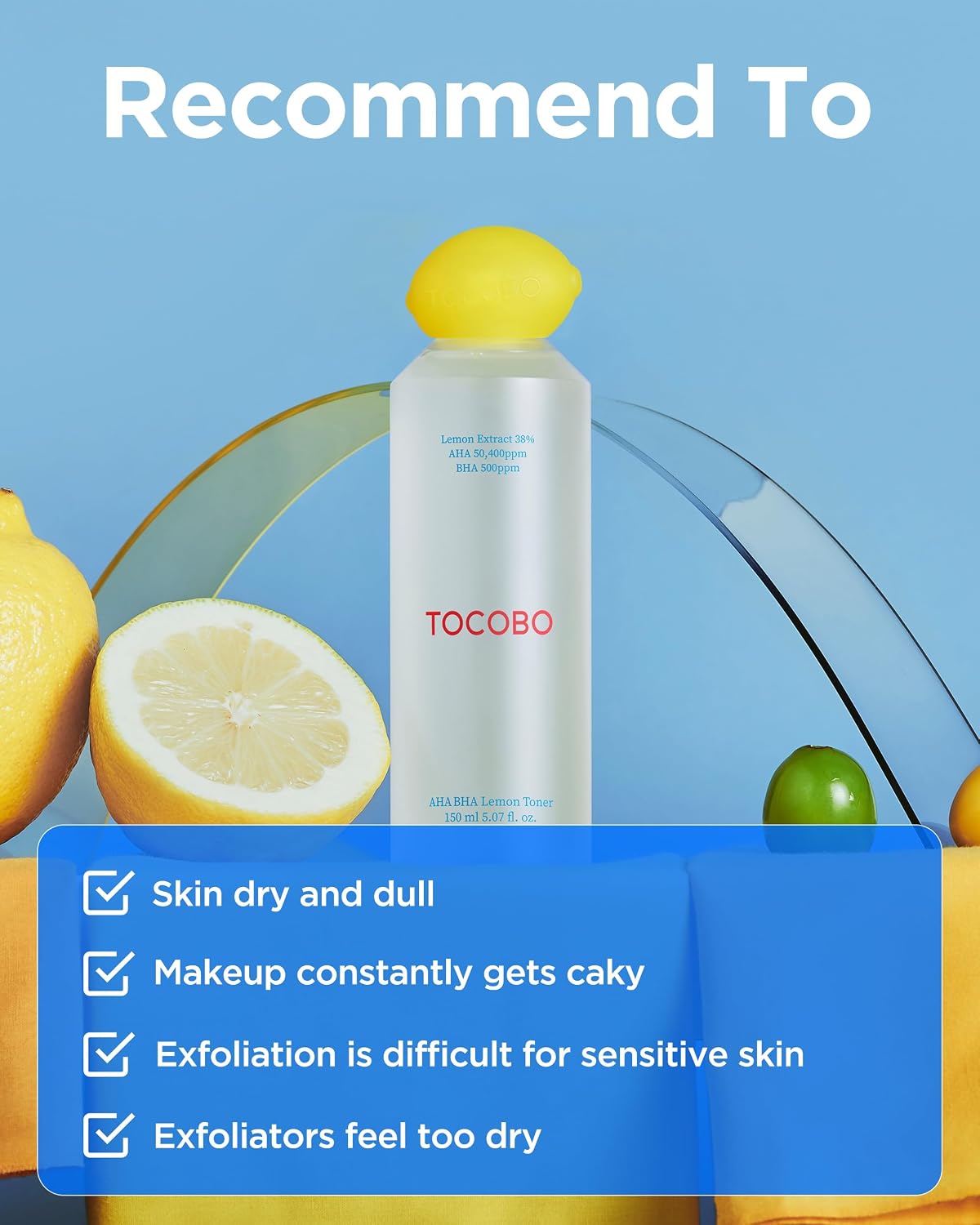 TOCOBO AHA BHA LEMON TONER 150ML