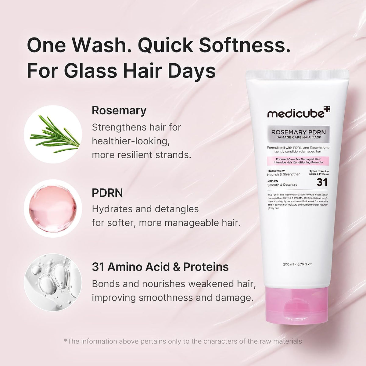 MEDICUBE Rosemary PDRN Damage Care Hair Mask 200ml