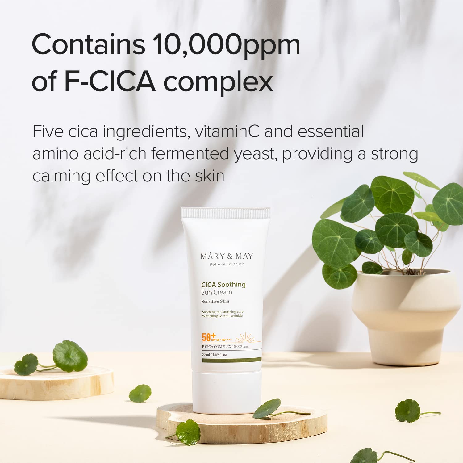 MARY&MAY CICA Soothing Sun Cream SPF50+ PA++++ 50ml