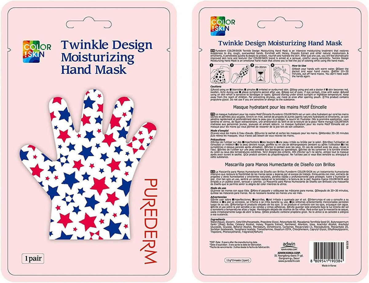 PUREDERM Twinkle Design Moisturizing Hand Mask