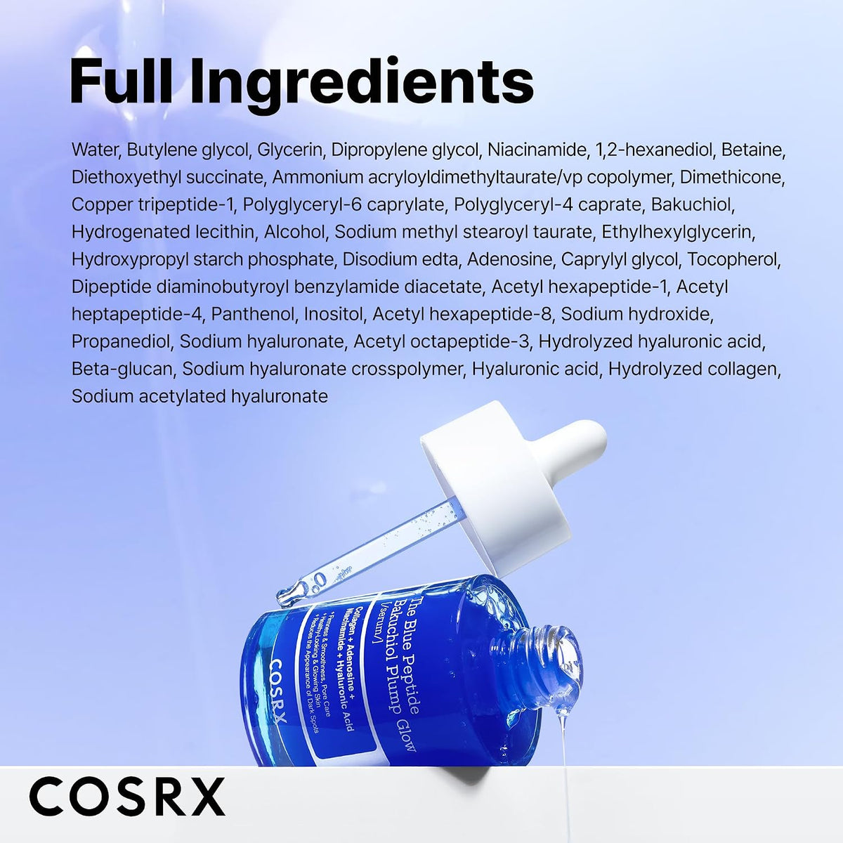 COSRX The Blue Peptide Bakuchiol Plump Glow Serum 50ml