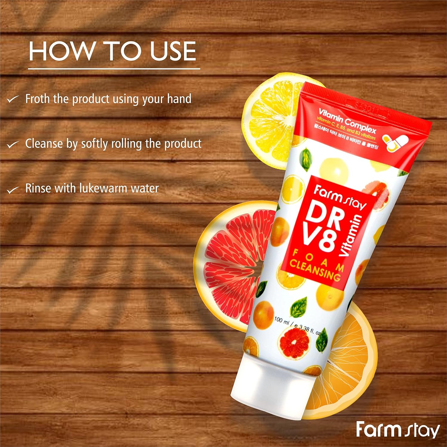 FARMSTAY Dr-V8 Vitamin Foam Cleansing 100ml