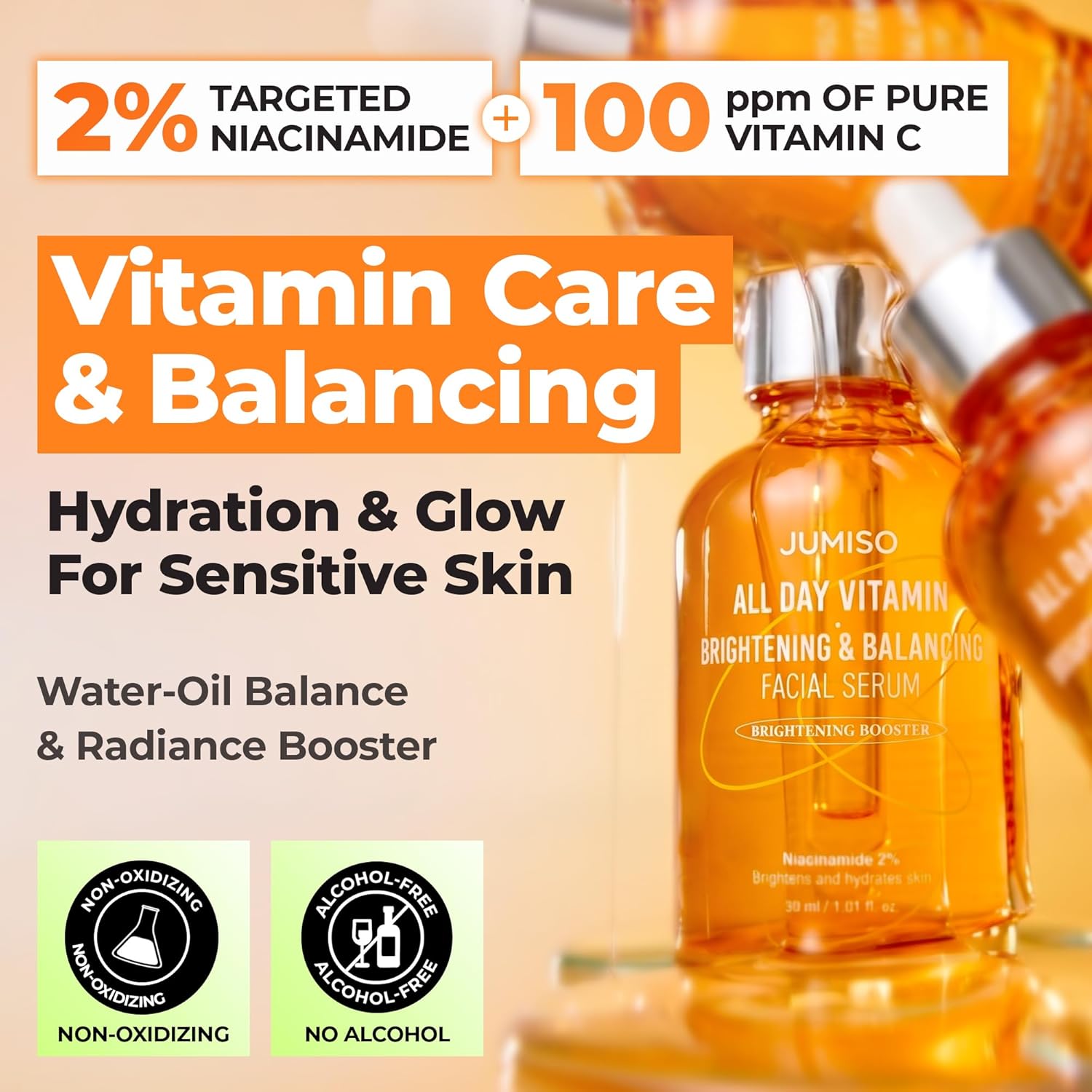 JUMISO All Day Vitamin Brightening & Balancing Facial Serum 30ml