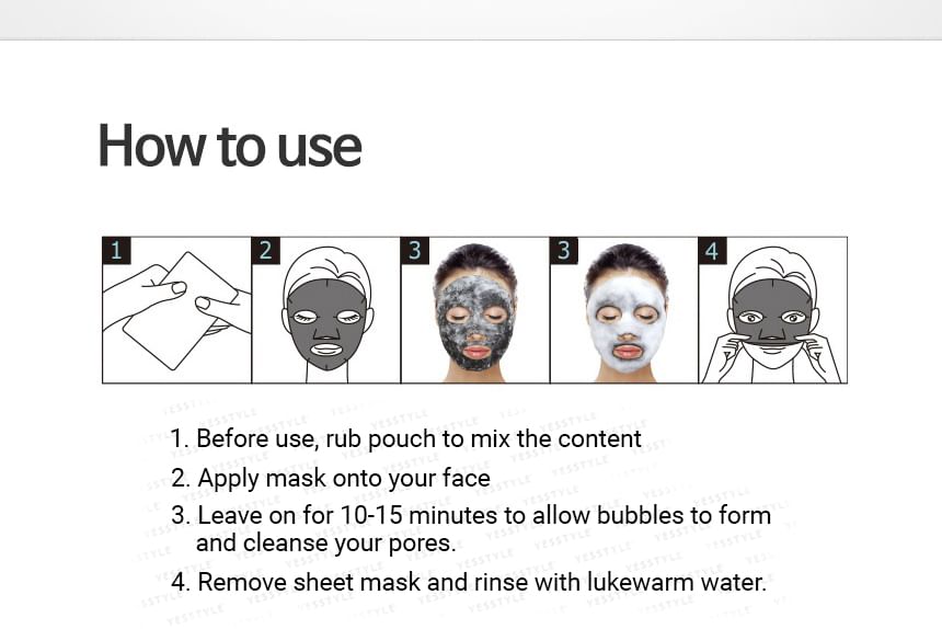 Purederm Deep Purifying Black O2 Bubble Mask - Charcoal 1Pcs