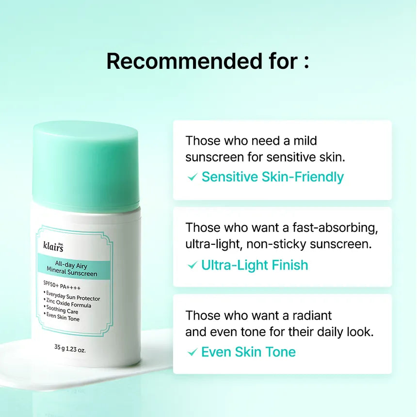 DEAR KLAIRS All Day Airy Mineral Sun Screen 10g