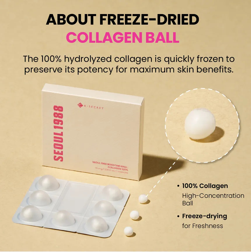 KSECRET SEOUL 1988 Boosting Ball: Collagen 100% 35mg X 7