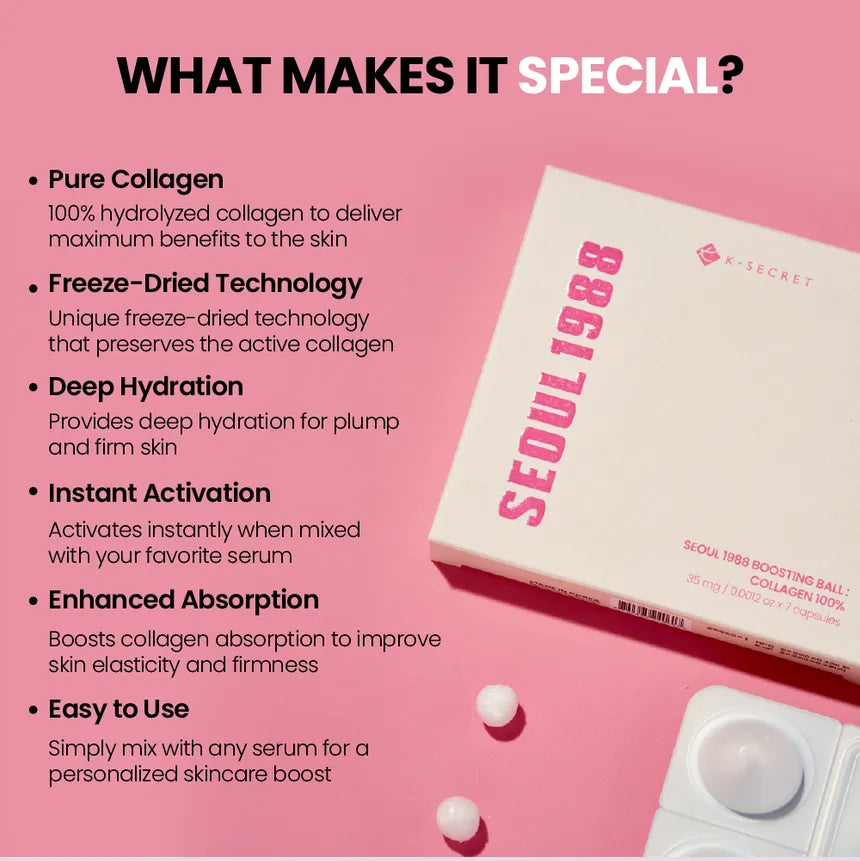 KSECRET SEOUL 1988 Boosting Ball: Collagen 100% 35mg X 7