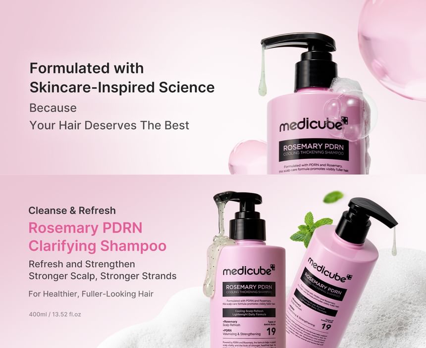 MEDICUBE Rosemary PDRN Cooling Thickening Shampoo 400ml