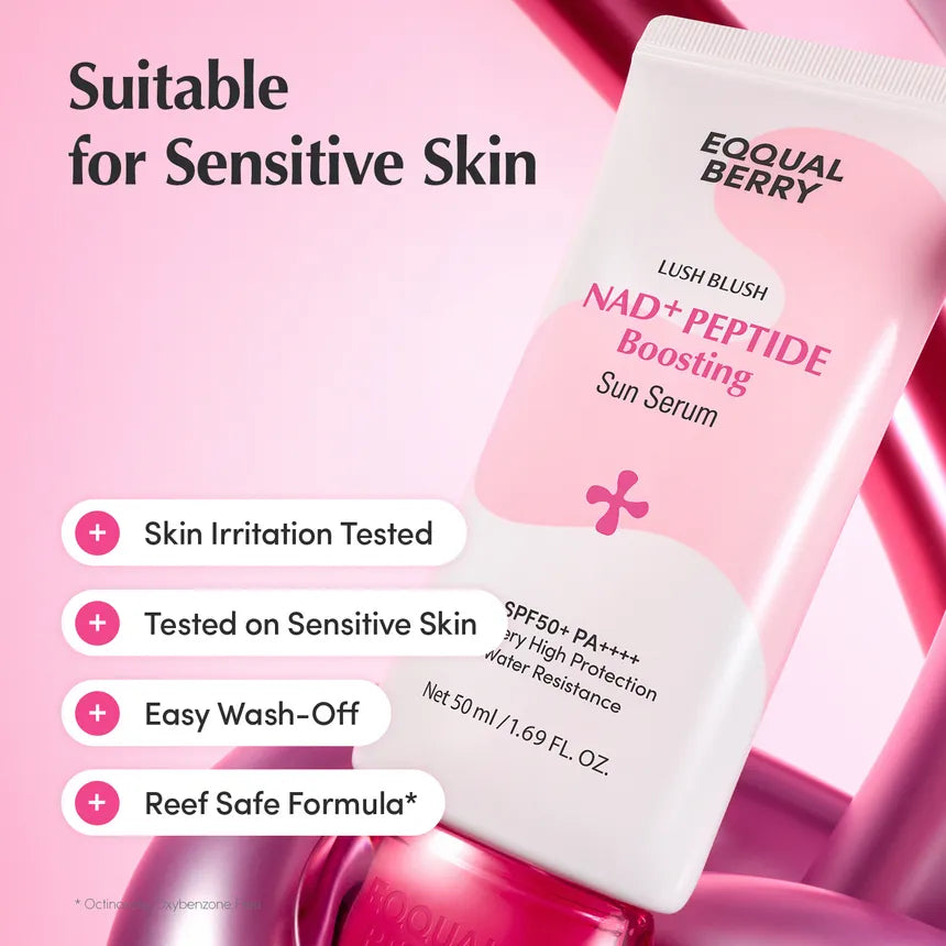 EQQUALBERRY  NAD+ Peptide Boosting Sun Serum 50ml