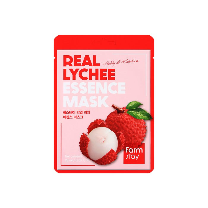 FARMSTAY REAL LYCHEE ESSENCE MASK