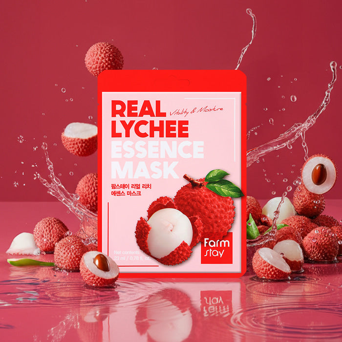 FARMSTAY REAL LYCHEE ESSENCE MASK