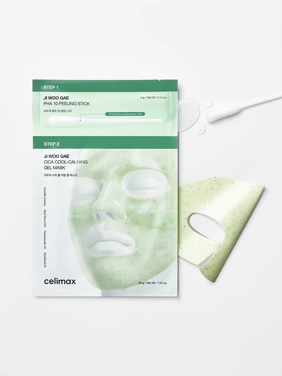 CELIMAX JIWOOGAE Cica PHA Peel 2-Step Gel Mask