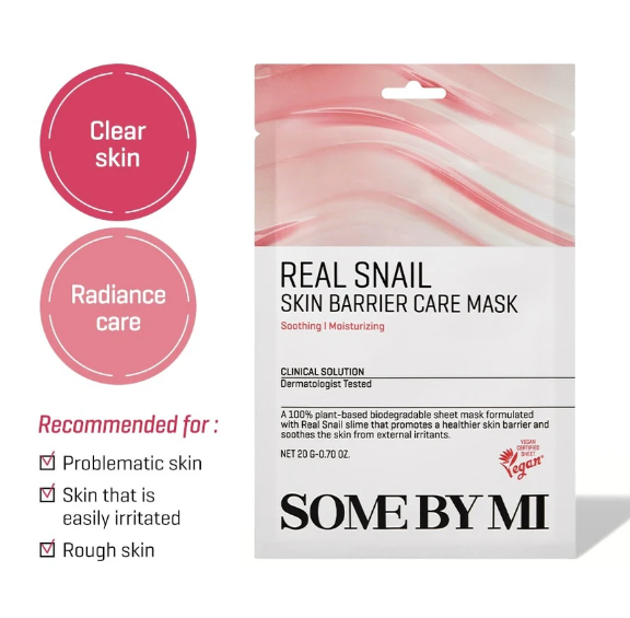 SOMEBYMI Real Snail Skin Barrier Care Mask 20g